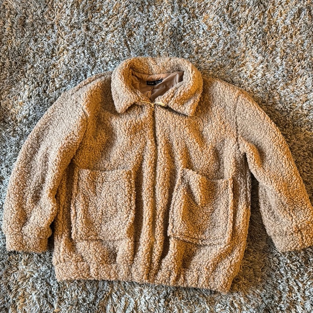 Cozy Tan Sherpa Jacket